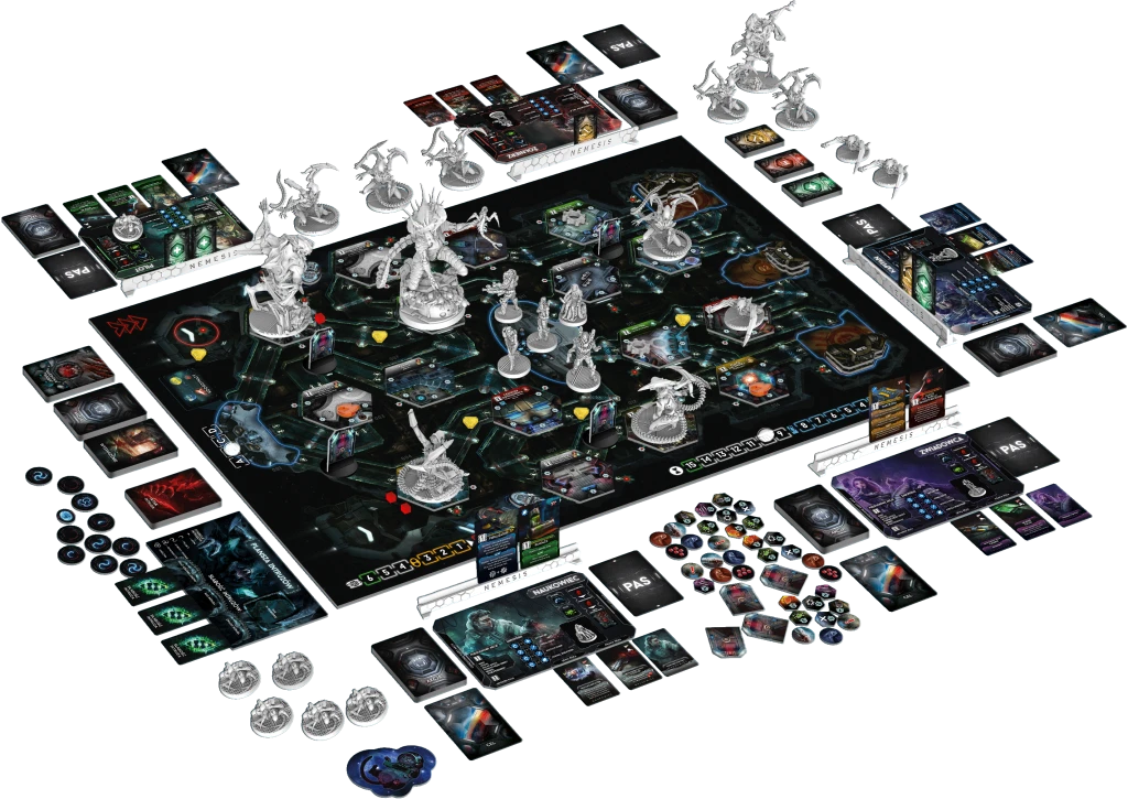 nemesis gra planszowa rebel plansza i sytuacja podczas rogrywki.png
